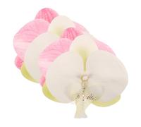 Abaodam 2 Paires de Clips à Chaussures Orchidées Décoratifs pour Sandales et Pantoufles, Boucles de Fleurs Artificielles Blanches et Rose Pâle, Accessoires Légers et Résistants pour