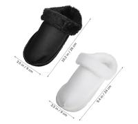 Abaodam 2 paires Doublures Chaudes pour Sabots Peluche Douce Inserts Amovibles et Lavables Confort et Isolation pour Chaussures Hiver Lot Blanc Noir