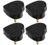 Abaodam 2 paires Embouts de Remplacement pour Talons Hauts Forme de Cœur Coussinets Résistants et Pratiques pour Réparation Chaussures Femme Lot de Noir Épais et Fin