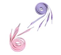 Abaodam 2 paires Lacets Plats Larges Velours Violette et Rose pour Baskets et Mocassins Accessoires Durables et Élégants