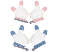 Abaodam 2 paires Mitaines Anti-sucette Garçon Fille avec Protection Pouce et Doigts Respirants et Réglables Mitaines Fines et Confortables Morsure et Grignotage Lot Couleur Aléatoire