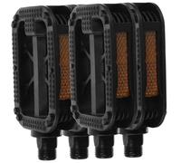 Abaodam 2 Paires Pédales Garçon Fille Plastique Résistant Antidérapantes avec Réflecteur Sécurité Accessoires Remplacement pour Garçon Fille Noir Compatible Vis Américaine