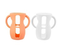 Abaodam 2 Pcs Manchons en Silicone pour Biberons Adaptés avec Poignées Protection Anti-chute pour Allaitement