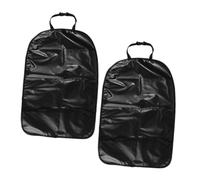 Abaodam 2 Pcs Protection Siege Voiture Noir Tapis Anti-taloches Imperméable pour Siege Arrière de Voiture Garçon et Filles en Tissu Oxford