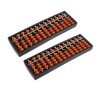 Abaodam 2 Pièces Abacus à 13 Colonnes en Plastique Perles Colorées Contrastées, Glissement Fluide, pour Élèves en Classe Primaire et Activités de Groupe