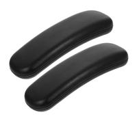 Abaodam 2 Pièces Accoudoirs de Chaise de Bureau en PU Noir, Confort Simple | Installation Facile, Usage Maison ou Bureau, Réduit le Stress Quotidien, Ne Se Déforme Pas