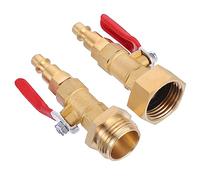 Abaodam 2 pièces Adaptateur de Vidange Rapide avec Valve pour Tuyau de Jardin Ensemble pour et Soufflage