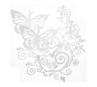 Abaodam 2 pièces Autocollants Décoratifs Fleurs et Insectes Voiture Stickers Extérieurs Auto Adhésifs Faciles à Poser Décoration Élégante pour Carrosserie Suv Camions