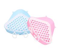 Abaodam 2 pièces Bac à Litière pour Petits Animaux Toilettes Détachables pour Cochons et Hamsters de Bleu Rose Conception Étanche et Lavable pour Développement de Habitude Toilette