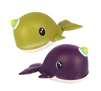 Abaodam 2 Pièces Bain Baleine pour Garçon Fille et Tout Lot de Design Cartoon Vert pour Piscine et Bain Garçon Fille Sécurisé et Ludique pour Éveil et Interaction