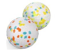 Abaodam 2 pièces Balles à Mâcher pour Chiens Résistantes et Flottantes Jouets Interactifs TPU Rebondissants de Balles Popcorn Colorées pour Exercices et Stimulation des Chiens