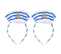 Abaodam 2 Pièces Bandeau de Marin en Tissu pour Coiffure, Accessoire Décoratif et Photo Prop pour Banquet Cosplay et Photos de Groupe