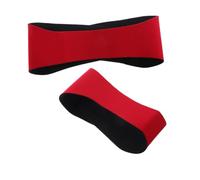 Abaodam 2 Pièces Bandeau Étanche Réglable pour Natation et Surf Protection Oreille pour Adultes Bandeau Sport Polyvalent pour Natation Plongée et Yoga Lot de Rouge Grand Modèle