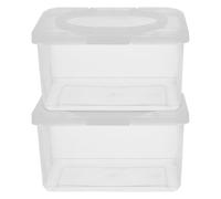 Abaodam 2 pièces Boîte à Lingettes Humides avec Couvercle Distributeur Réutilisable PP Porte-lingettes Portable pour Rangement Organisé pour Maison Bureau et Salle de Bain