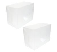 Abaodam 2 Pièces Boîte de Loterie Transparente PP Grosse Capacité | Conteneur Décoratif Visible, Usage Assemblée Annuelle et Collecte de Fonds, Structure Robuste et Pratique