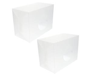 Abaodam 2 Pièces Boîte de Loterie Transparente PP Grosse Capacité | Conteneur Décoratif Visible, Usage Assemblée Annuelle et Collecte de Fonds, Structure Robuste et Pratique