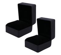 Abaodam 2 pièces Boîte Montre PU Cuir Noire avec Coussins Détachables pour Rangement Élégant Montres et Bijoux Étui Voyage pour Hommes et Femmes