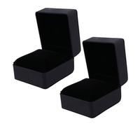 Abaodam 2 pièces Boîte Montre PU Cuir Premium Coffret Rangement Montres Élégant Présentoir pour Bijoux et Noir