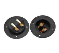 Abaodam 2 Pièces Bornier de Connexion en ABS pour Haut-Parleur 2 Voies | Boîte de Jonction pour Enceinte, Connexion Rapide à Vis, Transfert du Signal, pour Caisson et Baffle