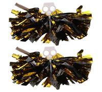 Abaodam 2 Pièces Boules De Cheerleading Pom De Scène Adulte Scolarisation Poignée Annulaire Rouges Parade Pet