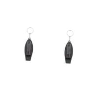 Abaodam 2 Pièces Boussole Sifflet Porte-clés Sifflet Boussole d'urgence Sifflet Polyvalent Sifflet Quatre en Un Sifflet De Survie en Camping Sifflet De Survie en Plein Air Plastique Black