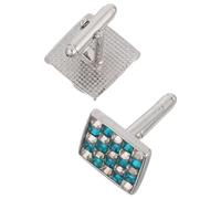 Abaodam 2 pièces Boutons Manchette Carrés Cristal pour Hommes Bijoux Formels Durables Accessoires Élégants pour Chemise de Smoking pour Mariage et Occasions Spéciales