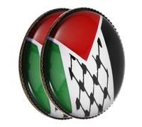 Abaodam 2 pièces Broche Drapeau Palestine Émail Pin Métal Élégant Accessoire Exclusif pour Sac ou Vêtement Expression Patriotique
