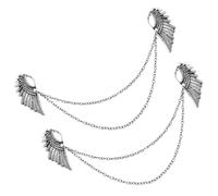 Abaodam 2 pièces Broche Rétro Ailes Ange Argenté Ancien Lot de Épingles Col pour Chemise Décoration Vêtements Femme et Homme Clips Polyvalents pour Pulls Châles et Robes