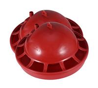 Abaodam 2 Pièces Buveur De Poussin Poulet Abreuvoir De Volaille Oiseaux Buveur d'eau en Buvant Bol Alimentation Petit Poussins Animaux Démarreur De Poussin Chargeur d'eau Rouge