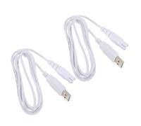 Abaodam 2 Pièces Câble de Charge USB Double Noyau Cuivre pour Rasoir et Nettoyeur Dentaire Câble à Embout Forme de Huit Lot de Charge Rapide et Protection Intégrée