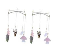 Abaodam 2 Pièces Carillons éoliens faits à la main pour enfants mobile bebe telephone portable bebe jouet lit bébé jouets pour enfants décor carillon de pépinière pendentif berceau le lit