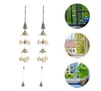 Abaodam 2 Pièces Carillons Éoliens Métal Gourd Chance Décor Feng Shui Extérieur Jardin Terrasse Cloches Suspendues Vintage pour Prospérité