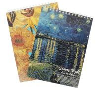 Abaodam 2 Pièces Carnet de Croquis à Couverture Décorative, Relié Rigide | Pages Résistantes aux Bavures, pour Crayons et Pastels, Illustrateurs, Usage Maison ou Plein Air