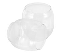 Abaodam 2 Pièces Cheminée de Lampe à Huile en Verre Transparent Protecteur de Lampe Remplacement pour Lampe à Pétrole Usage Quotidien