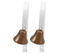 Abaodam 2 Pièces Cloche pour Chien Métal Vintage Réglable pour Entraînement Propreté Sonnette Murale Robuste et Sonore pour Communication Canine pour Sorties Extérieur