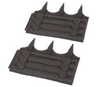 Abaodam 2 Pièces Clôture de Jardin Décorative Extérieure Plastique Imitation Bois Barrière Multifonction pour Bordure de Pelouse Protection Potager et Délimitation Patio