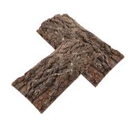 Abaodam 2 Pièces Cork Bark Reptile Background Natural Turtle Basking Platform and Climbing Wall for Lizard Habitat Terrarium Decor