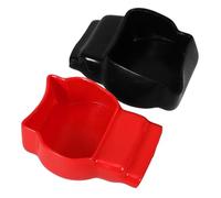 Abaodam 2 pièces Couvercle Isolant de Borne de Batterie Protecteur de Connecteur Fil de Poste Remplacement Coque de Borne Positive Rouge et Noir pour Voiture