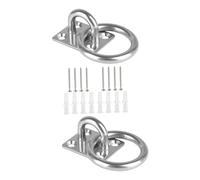 Abaodam 2 pièces Crochets de Plafond Acier Inoxydable Fixations Murales Heavy Duty Plaques de Support pour Hamac Installation Intérieure et Extérieure Résistants à Usure et Durables