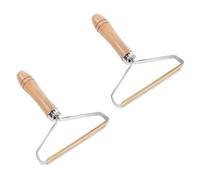 Abaodam 2 pièces Décapant à Peluches Manuel Cuivre avec Manche Bois Raseur Vêtements pour Manteaux Pulls et Tissus pour Poils Animaux et Peluches Nettoyage sans Résidu Lot