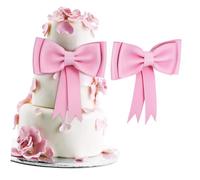 Abaodam 2 pièces Décorations Gâteau Nœud Jumbo Rose EVA Super Grand Nœud pour Anniversaire Princesse Fête Mariage