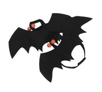 Abaodam 2 Pièces Déguisement Halloween Ailes de Chauve-Souris pour Chien et Chat en Feutre avec Clochette Citrouille, Facile à Porter pour Fêtes Costumées et Soirées Festives