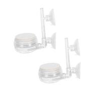 Abaodam 2 Pièces Diffuseur Oxygène Nano Bulles pour Aquarium Pierre à Air Silencieuse à Atomisation avec Ventouse Compatible Eau Douce et Salée Distribution Uniforme pour Bassins et