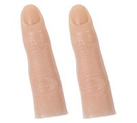 Abaodam 2 Pièces Doigt D'entraînement et Manipulation Confortable pour Manucure en Silicone Réaliste Articulation Flexible, Naturel pour Formation et Débutants