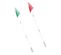 Abaodam 2 Pièces Drapeau de Sécurité Vélo avec Mât de Fanion pour Remorque de Vélo Visibilité pour Adultes et Garçon Fille