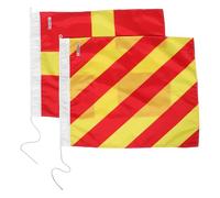 Abaodam 2 Pièces Drapeaux de Signalisation de Code, Pavillons du Code International Navigation, Polyester, Drapeau R Y de Ralentissement, Haute Visibilité, pour Bateau et Navire, Fête
