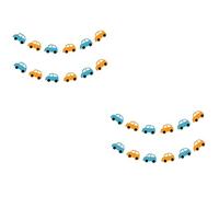 Abaodam 2 Pièces Emblèmes De Voiture Guirlande Non Tissée Bannière Créative Drapeau De Décoration De Chambre Articles De Fête Enfant Dessin Animé Décorer