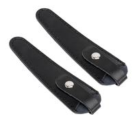 Abaodam 2 Pièces Étui de Protection en Cuir Épais pour Ciseaux et Outils de Beauté, Léger, Réutilisable, Couleur Noire, pour Rangement et Transport Sécurisé