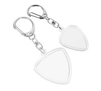 Abaodam 2 Pièces Étui Porte-plectres Transparent avec Porte-clés Boîte de Rangement Miniature pour Médiators Matériau Résistant et pour Musiciens