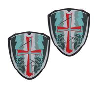 Abaodam 2 Pièces EVA Shield Set Lightweight Knight Viking Costume Accessories for Pretend Play Halloween Party Dress Up Props